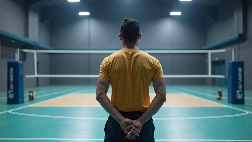 ملعب كرة طائرة حديث مع معدات تدريب متقدمة